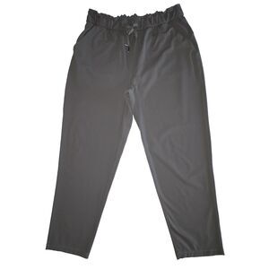 Lululemon Keep Moving Pants Women’s Size 12 Grey Sage Pockets Woven Stretch